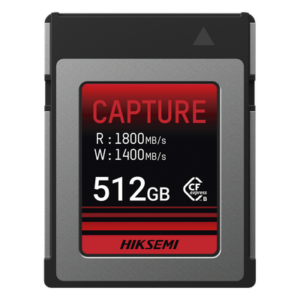 HIKSEMI by HIKVISION HS-CFE-E300/512G – Memoria CFexpress Tipo B / 512 GB / 1800 MB/s Lectura / 1700 MB/s Escritura / PCIe Gen 3×2 / 8K RAW