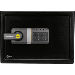 YALE-ASSA ABLOY MX86976 – Caja Fuerte Electrónica / Apertura por Código y Llave / 2 Bulones de Acero / Bloqueo por Intento Fallido / 350 x 250 x 250 mm (13.8 x 9.8 x 9.8 in) / Alimentación 6 Vcc