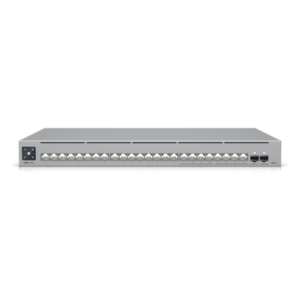 UBIQUITI USW-PRO-MAX-24 – Switch Capa 3 Administrable / 24 Puertos RJ45 (8 × 2.5 GbE + 16 × 1 GbE) / 2 Puertos SFP+ 10G / 112 Gbps Switching / Pantalla LCD Táctil 1.3″ / EtherLighting™ / Montaje Rack 1U
