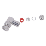 RF INDUSTRIES,LTD RFB-1110-C-04 – Conector Coaxial BNC Macho / Ángulo Recto / Rosca / Bronce Plateado / Contacto Oro / Teflón / RG-58/U, RG-142/U, LMR-195