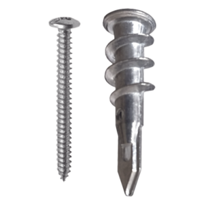 THORSMAN TPD-ZINC – Taquete Metálico Autoperforable / Zinc / 22 kg Capacidad / 8 x 1 1/4" / Paneles de Yeso