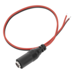 SYSCOM DC-CORDF – Cable de Alimentación DC / Conector Hembra 5.5 mm/2.1 mm / Puntas Libres / 28.5 cm / Polaridad Codificada / 12 VCC