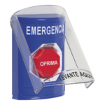 STI SS2429EM-ES – Botón de Emergencia Superficie / Tapa Policarbonato / Doble Relé Forma C / Restablece Girando / ADA / UL/cUL / CE