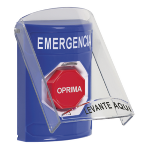 STI SS2429EM-ES – Botón de Emergencia Superficie / Tapa Policarbonato / Doble Relé Forma C / Restablece Girando / ADA / UL/cUL / CE