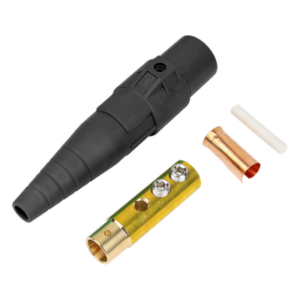 EPCOM PROAUDIO EPCAMLOCK400AFBLACK – Conector Camlock Hembra / 400 A / AC 600 V / Abrazadera Compresión / Cable 2/0 AWG a 4/0 AWG / Plástico Ingeniería