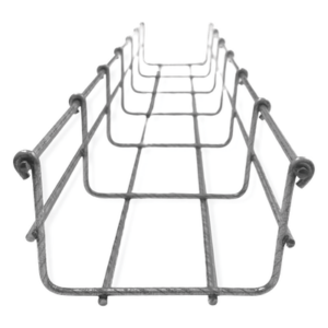 CHAROFIL MG-50-931BM – Charola Tipo Malla / 66/100 mm / 105 Cables Cat6 / 3 m (9.8 ft) / Bimetálica Acero-Zinc-Aluminio / Exterior y Zonas Húmedas