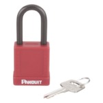 PANDUIT PSL-8 – Candado de Bloqueo LOTO / Llave Única / Dieléctrico / Grillete Acero 38.1 mm / Cuerpo Aluminio 45x20x40 mm / Color Rojo