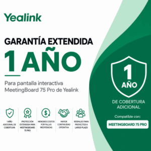 YEALINK MB75PRO-A02-AMS-1YEAR – Garantía Extendida de 1 Año para MeetingBoard 75 Pro de Yealink