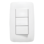 JWJ JTL-B72-09 – Apagador Triple / 127 V / 60 Hz / 10 A / Blanco / 11.8 x 7.8 x 3 cm