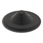 Century T004B – Tags para Ropa / RF 8.2 MHz / Mini UFO 48 mm / Negro / Paquete 100 pzas / Detección 90 cm / 0 a 40 °C
