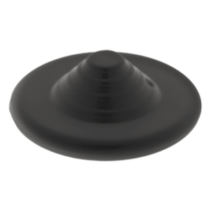 Century T004B – Tags para Ropa / RF 8.2 MHz / Mini UFO 48 mm / Negro / Paquete 100 pzas / Detección 90 cm / 0 a 40 °C