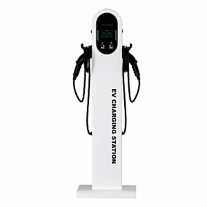 GREENC S03US48A02 – Estación de Carga para Vehículos Eléctricos / Tipo Pedestal / Doble Conector Tipo 1 (SAE J1772) / 48 A / 11.5 kW por Puerto / Pantalla LCD 4.3 in (10.9 cm) / RFID / IP54 / Chasis SGCC Galvanizado