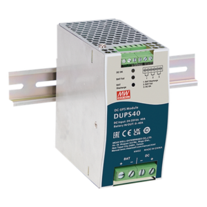 MEANWELL DUPS40 – Módulo DC-UPS / Salida 24 VDC 40 A / Riel DIN / Baterías 4 a 135 Ah