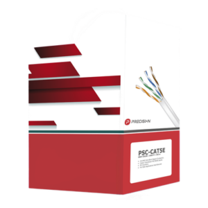 PRECISION PSC-CAT5E – Bobina de Cable UTP / Cat5e / 4 Pares / 305 m (1000 pies) / 24 AWG / 100% Cobre / PVC / Interior