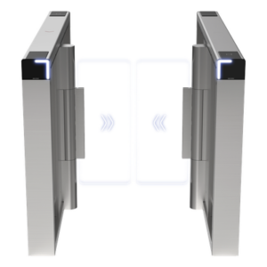 HIKVISION DS-K3B530X-LR/MPG-DP90 – Torniquete Swing / 12,000,000 Ciclos MCBF / 14 Pares IR / Carril 90 cm (35.4 in) / Iluminación LED / Acero Inoxidable SUS304 / Incluye Lectores Mifare y Panel de Acceso