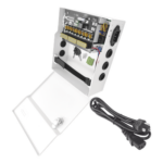 EPCOM POWERLINE PLK12DC8ABK – Fuente de Poder con Respaldo de Batería / 11-15 Vcc / 10 A / 9 Salidas / Entrada 96-264 Vca / Protección de Batería 10.5 V