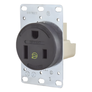 HUBBELL HUB-9650-FR – Receptáculo Individual / 50 A / 250 V / 2 Polos 3 Hilos / NEMA 6-50R / Grado Industrial