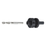 MAKITA D-21-820 – Adaptador para Broca Sierra / 3/8" / Compatible 3/8" y 1/2" / Brocas 9/16" a 1-1/8" / Guía de Eje Único