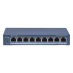 HIKVISION DS-3E1309P-EI(B) – Switch Administrable PoE+ / 8 Puertos 10/100 Mbps / Uplink Gigabit / PoE Extendido 300 m (984.3 ft) / 110 W / Gestión Remota