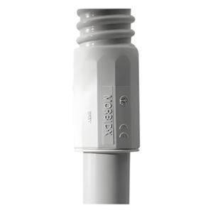 GEWISS DX-43-416 – Conector de Transición Rígido-Flexible / PVC Auto-Extinguible / 16 mm / IP65 / -24°C a 60°C / Libre de Halógenos