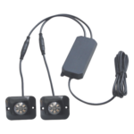 EPCOM INDUSTRIAL SIGNALING X12RW – Estrobos Ocultos LED / 6 LED Rojo/Claro / 12 Patrones / 10-24 VCC / 1 A Máx. / Montaje Permanente