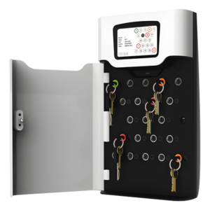 MEDECO - ASSA ABLOY EA100117 – Gabinete Administrador de Llaves / RFID / 21 Llaveros / Pantalla Táctil / Código PIN / Carcasa Aluminio y ABS