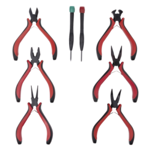 EPCOM POWERLINE EPNTK8 – Juego de Herramientas de Precisión / 6 Pinzas de 4.5" / 2 Desarmadores Joyero / Mango Ergonómico / Diseño Compacto