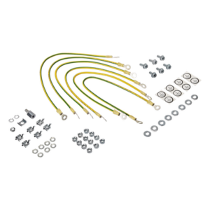 HOFFMAN PGK – Kit de Conexión a Tierra / 6 Cables 12 AWG / 411 mm (16.19 in) / Terminales Anillo 7 mm / Montaje M6 / VDE
