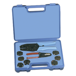 RF INDUSTRIES,LTD RFA-4005-500 – Kit de Herramientas de Crimpado / AWG 10-22 / 7 Dados / Pinzas con Trinquete / Estuche con Espuma
