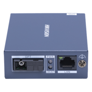 HIKVISION DS-3D01R-A(B) – Convertidor de Medios / Receptor Óptico RX / Fibra Monomodo SC / Alcance 20 km (12.4 mi) / 1 Puerto SFP 100 Mbps / 1 Puerto RJ45 10/100 Mbps / Plug and Play