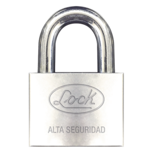 LOCK SYS-LCA-C40 – Candado de alta seguridad / Acero anticorte / Acabado cromado / Llaves Abloy / Horquilla 34 mm (1.34 pulgadas)