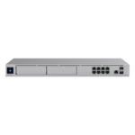 UBIQUITI UDM-PRO-MAX – Cloud Gateway 10G / Rack 1U / 8x 1 GbE + 1x 2.5 GbE + 2x 10G SFP+ / IDS/IPS 5 Gbps / 2000 Clientes / 2 Bahías HDD 3.5" RAID 1 / SSD 128 GB