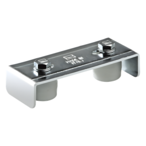 COMUNELLO 1130-5005-001 – Placa Guía para Puerta Corrediza / Ajustable 30 a 60 mm / Acero Galvanizado / Rodillos Nylon / Fijación por Soldadura