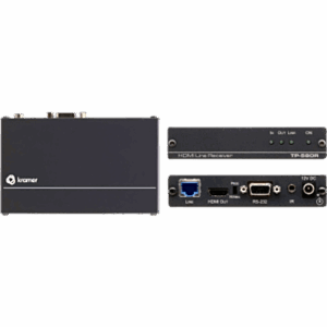 KRAMER TP-580R – Receptor HDBaseT / 4K60 4:2:0 / HDMI 2.0 / HDCP 2.2 / RS-232 e IR Bidireccional / Extensión 40 m (130 ft) 4K / 70 m (230 ft) Full HD / I-EDIDPro