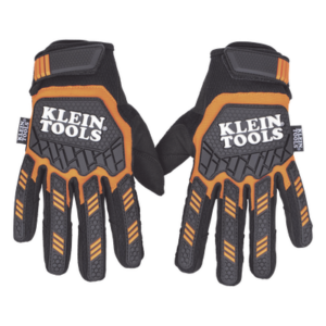 KLEIN TOOLS 60600 – Guantes de Trabajo de Alta Resistencia / Talla Grande / Tejido Táctil en Dedos / Palma de Gamuza / Acolchado D3O / Spandex en Dorso / Lavables a Máquina