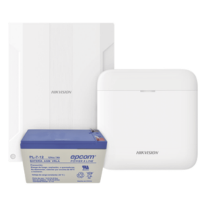 HIKVISION DSPWA48KS/EXP – Kit de Alarma Inalámbrica / Conversión de 16 Zonas Cableadas / Comunicación 3G/4G Dual SIM / 48 Zonas Totales / Batería de Respaldo 12V 7Ah / Cifrado AES-128