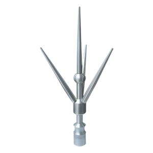 TOTAL GROUND TG-FKLN – Punta Pararrayo Tipo Franklin / Mástil 1.2 m (3.9 ft) / Ángulo Cobertura 60° / Aluminio Anticorrosión / Altura Punta 34 cm