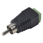 EPCOM POWERLINE JR-R591 – Adaptador RCA Macho / Terminales Tipo Tornillo / Polarizado / 4.3 x 1.4 x 1.3 cm / Audio y Video Profesional