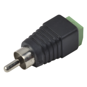EPCOM POWERLINE JR-R591 – Adaptador RCA Macho / Terminales Tipo Tornillo / Polarizado / 4.3 x 1.4 x 1.3 cm / Audio y Video Profesional