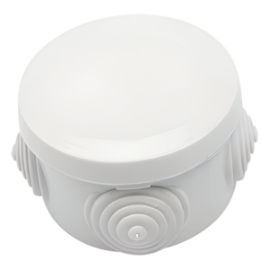 PRECISION PST-C70-ER – Caja de Derivación Circular / 4 Glándulas de Goma Ajustables / IP55 / -40 a 120°C / 70 mm Diámetro x 48 mm Alto