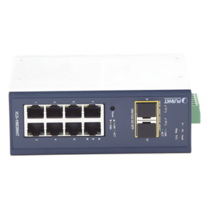 PLANET IGS-10020MT – Switch Industrial Administrable Capa 2 / 8 Puertos 10/100/1000T / 2 Puertos SFP 1G/2.5G / IP30 / Relé Alarma 1A / Doble 12-48VDC
