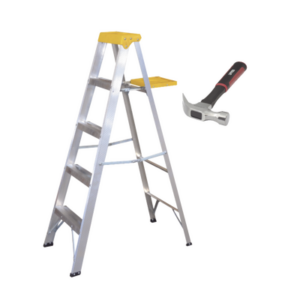 SURTEK KITESCMART – Kit Escalera y Martillo / 1.85 m (6.07 ft) / 90 kg / Aluminio / Martillo 16 oz