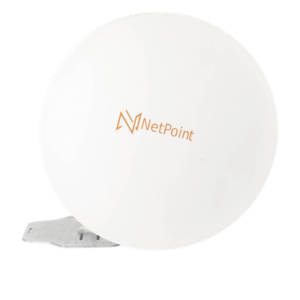 NetPoint NPX3GEN3 – Antena Direccional Parabólica / 4.9-6.4 GHz / 37 dBi / 120 cm (3.9 ft) / Polarización Slant 45° y 90° / Alcance hasta 100 km (328,084 ft)