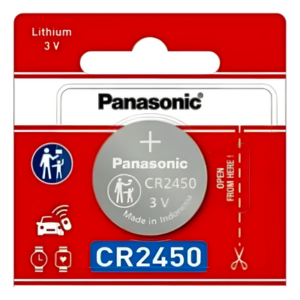 PANASONIC CR2450PL – Batería de Litio Tipo Moneda / 3V / 620 mAh / CR2450 / 10 Años Vida Útil