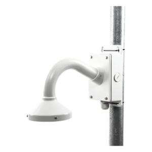 SYSCOM VIDEO XGA160C – Montaje Universal de Pared / Cuello de Ganso Anti-Retorno / Caja de Conexiones Exterior / Carga 4.5 kg / Aluminio Blanco