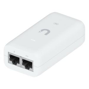 UBIQUITI U-POE+ – Adaptador PoE+ / 30W / 48V DC / Gigabit Ethernet / Protección Sobretensión / Entrada 100-240V AC