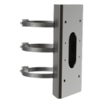 HIKVISION DS1475ZJSUS/BJZ – Soporte de Montaje para Poste / Acero Inoxidable SUS304 / Diámetro Ajustable 67-127 mm / 4 Agujeros M8 y M4