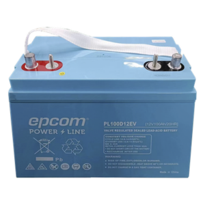 EPCOM POWERLINE PL100D12EV – Batería de Ciclo Profundo / 12 VCC / 100 Ah / 620 A CCA / AGM-VRLA / Terminal F22 / 170 min Reserva