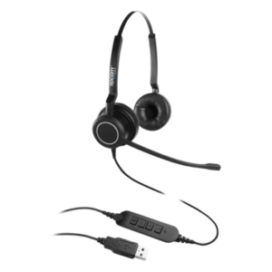 EPCOM PROAUDIO PROA-HS10USBD – Audífonos USB de Diadema / Audio HD Estéreo / Cancelación de Ruido / Micrófono Cardioide 300° / Diseño Ergonómico 58-72 g
