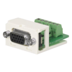 PANDUIT CMD15HDIWY – Conector Sub-D / 15 Pines Atornillable / 2 Puertos Mini-Com / 1.37 x 0.72 in / Blanco Mate